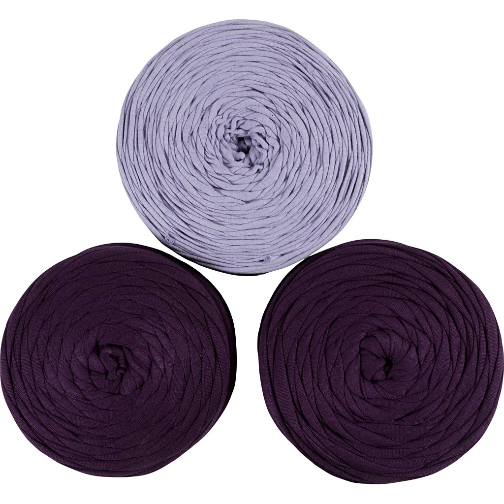 Spaghetti Garn, pind 10-12, nål 12-15,Farve kan variere, lilla/violette nuancer, 2250 g, 3x750 g/ 1 pk. - Image 2