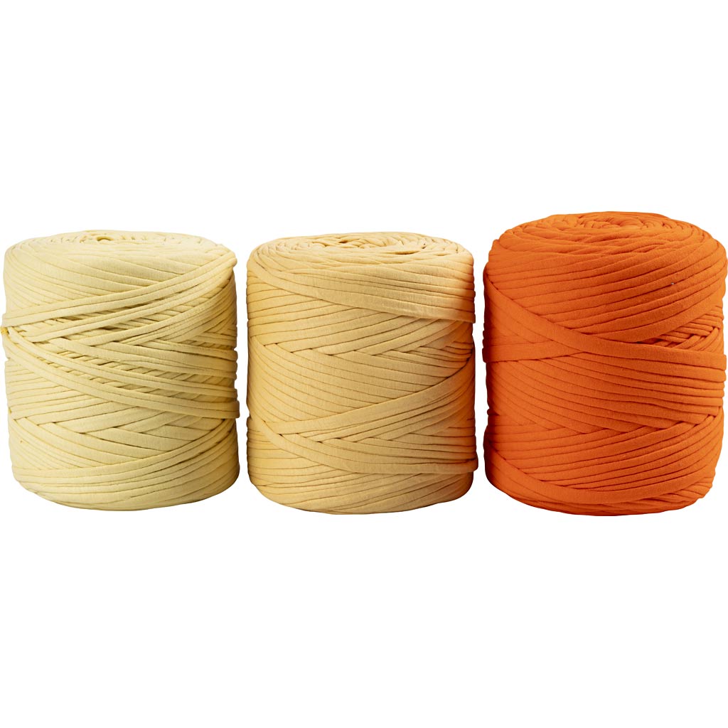Spaghetti Garn, pind 10-12, nål 12-15,Farve kan variere, gule nuancer, 2250 g, 3x750 g/ 1 pk.