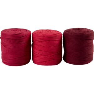 Spaghetti Garn, pind 10-12, nål 12-15,Farve kan variere, røde nuancer, 2250 g, 3x750 g/ 1 pk.