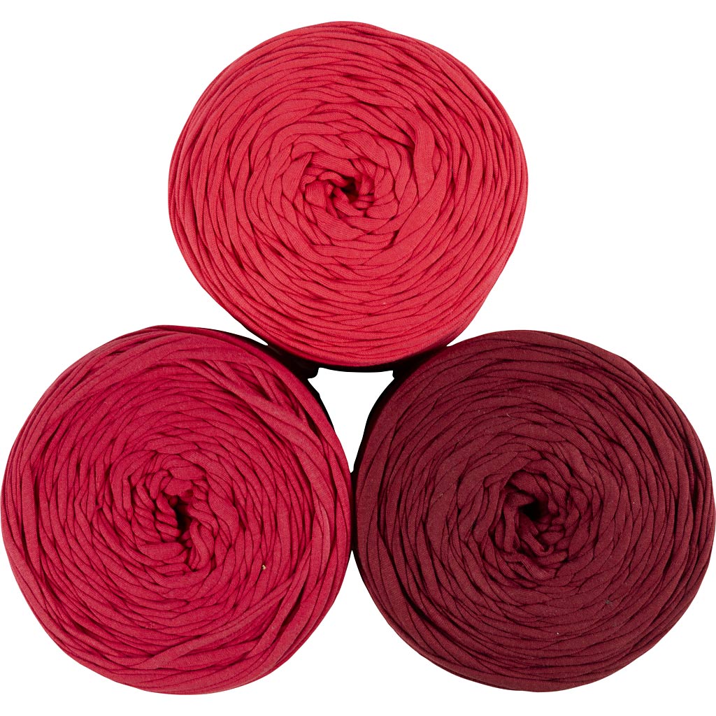 Spaghetti Garn, pind 10-12, nål 12-15,Farve kan variere, røde nuancer, 2250 g, 3x750 g/ 1 pk. - Image 2