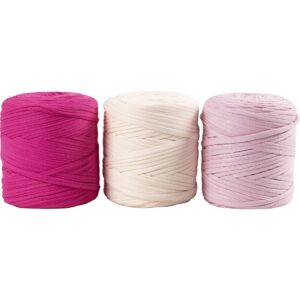 Spaghetti Garn, pind 10-12, nål 12-15,Farve kan variere, pink lyserøde nuancer, 2250 g, 3x750 g/ 1 pk.