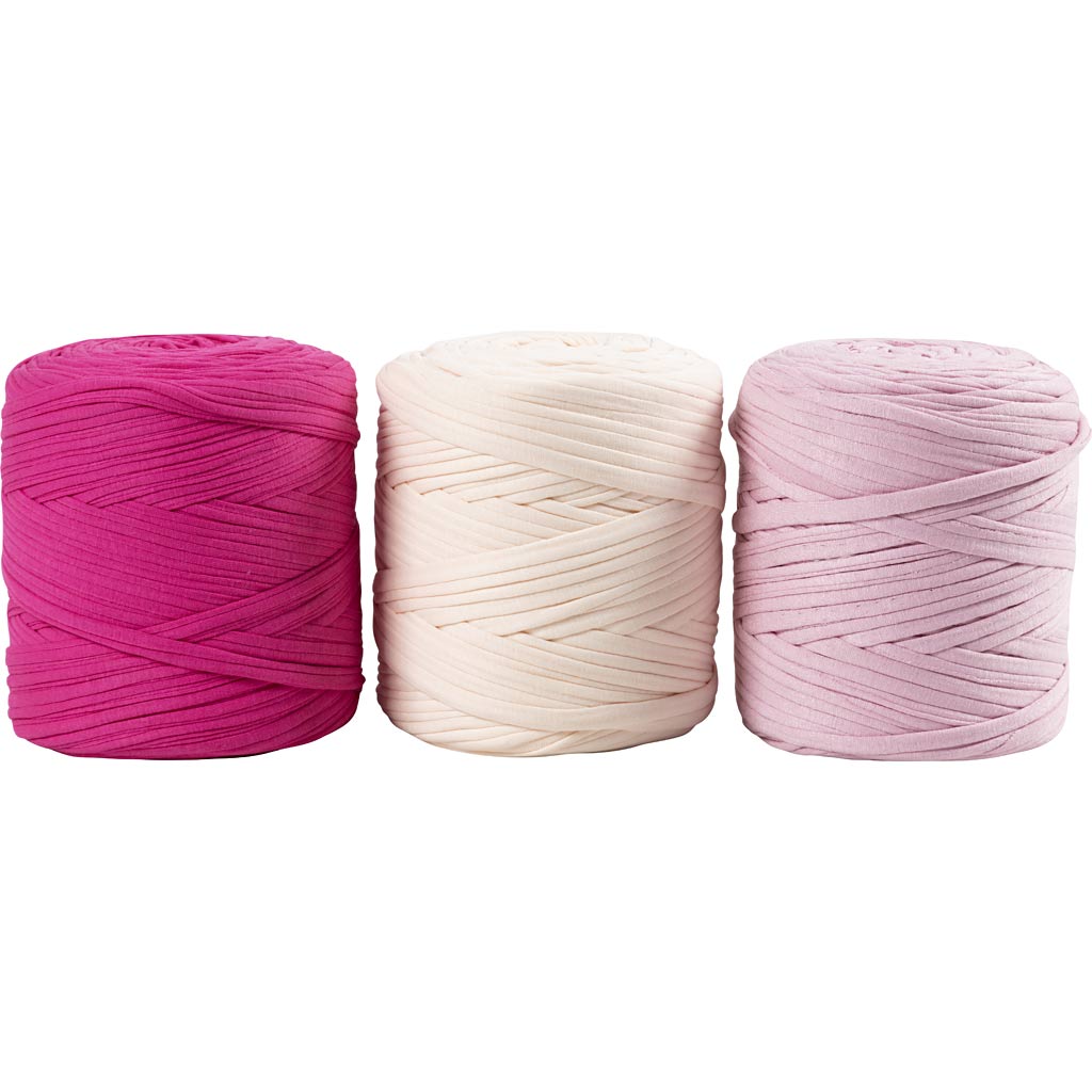 Spaghetti Garn, pind 10-12, nål 12-15,Farve kan variere, pink lyserøde nuancer, 2250 g, 3x750 g/ 1 pk.