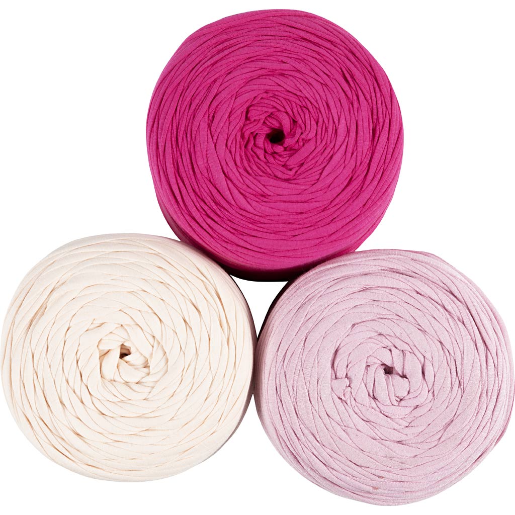 Spaghetti Garn, pind 10-12, nål 12-15,Farve kan variere, pink lyserøde nuancer, 2250 g, 3x750 g/ 1 pk. - Image 2