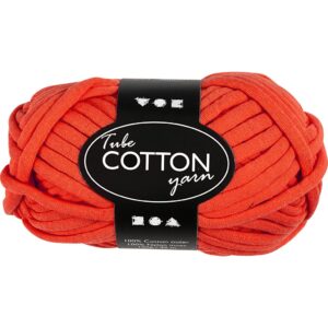 Tubegarn, L: 45 m, pind 10-12, orange, 100 g/ 1 ngl.
