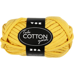 Tubegarn, L: 45 m, pind 10-12, gul, 100 g/ 1 ngl.