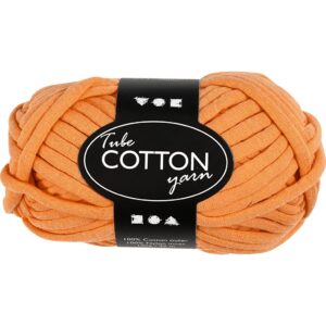 Tubegarn, L: 45 m, pind 10-12, lys orange, 100 g/ 1 ngl.