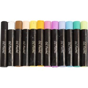 Oliepastel, L: 7 cm, tykkelse 11 mm, pastelfarver, 12 stk./ 1 pk.