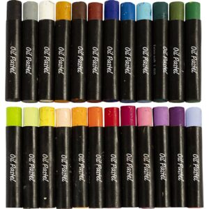 Oliepastel, L: 7 cm, tykkelse 11 mm, pastelfarver, 24 stk./ 1 pk.