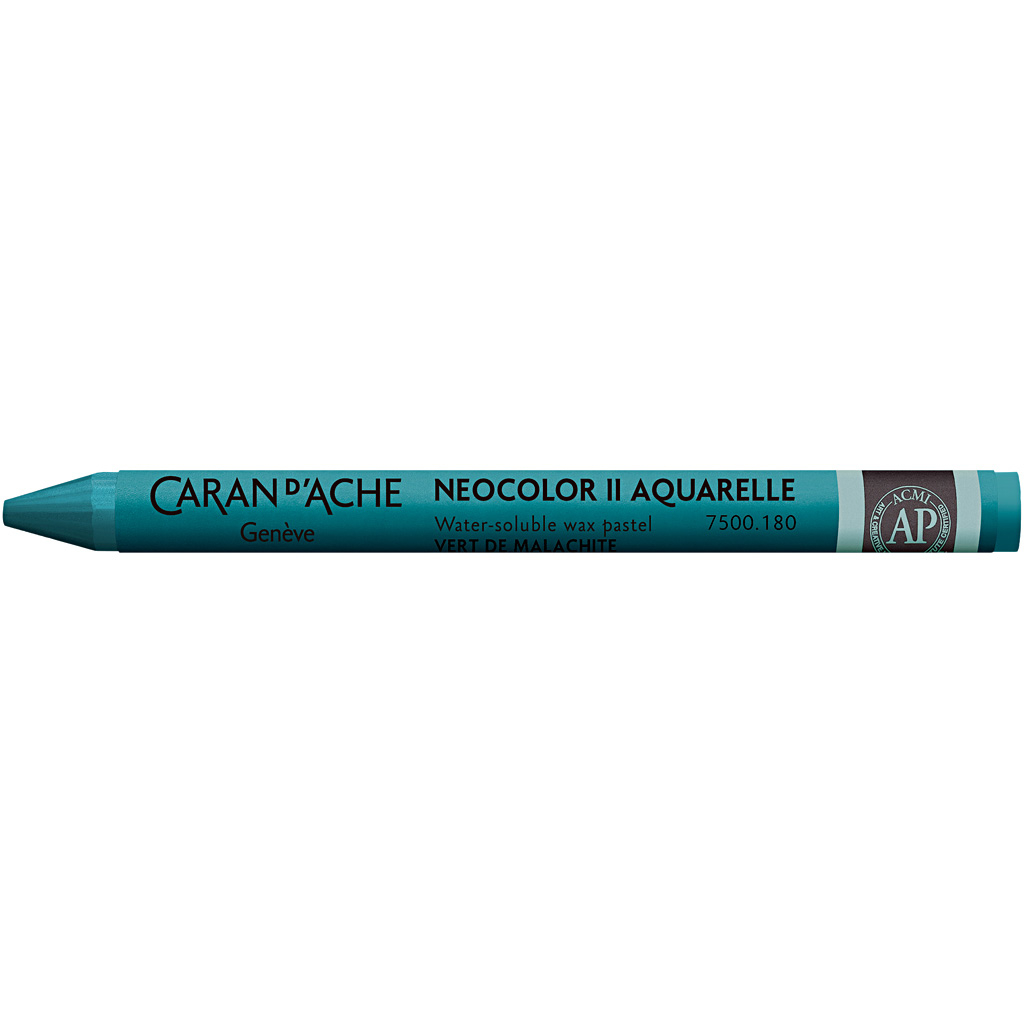 CARAN D?ACHE Neocolor II, L: 10 cm, tykkelse 8,5 mm, malachite green (180), 10 stk./ 1 pk.