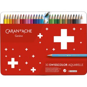 CARAN D?ACHE Akvarelfarveblyanter, sekskantede, mine 2.8 mm, ass. farver, 30 stk./ 1 pk.