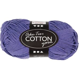 Bomuldsgarn, nr. 8/4, pind 3-3,5, violet, 170 m, 50 g/ 1 ngl.