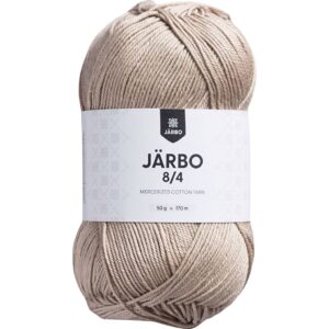 Merceriseret bomuldsgarn, nr. 8/4, nål 3, beige, 50 g/ 1 ngl.