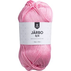 Merceriseret bomuldsgarn, nr. 8/4, nål 3, candy pink, 50 g/ 1 ngl.