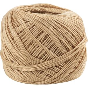 Merceriseret bomuldsgarn, nål 2-2,5, beige, 125 m, 20 g/ 1 ngl.
