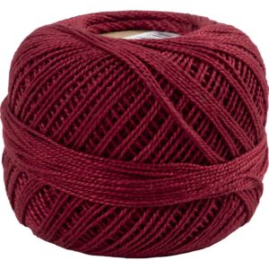 Merceriseret bomuldsgarn, nål 2-2,5, bordeaux, 125 m, 20 g/ 1 ngl.