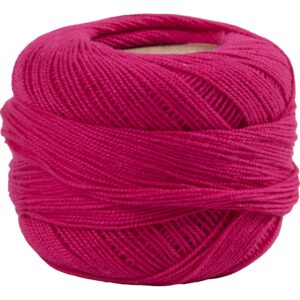 Merceriseret bomuldsgarn, nål 2-2,5, mørk pink, 125 m, 20 g/ 1 ngl.