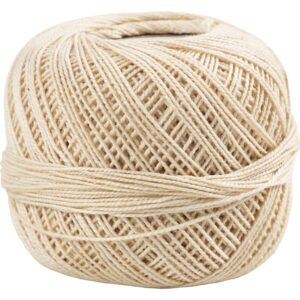 Merceriseret bomuldsgarn, nål 2-2,5, lys beige, 125 m, 20 g/ 1 ngl.