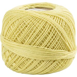 Merceriseret bomuldsgarn, nål 2-2,5, citrongul, 125 m, 20 g/ 1 ngl.