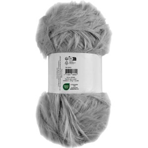 Pelsgarn, pind 6-7, grå, 100 g/ 1 ngl.