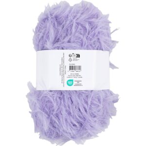 Pelsgarn, pind 6-7, lys lilla, 100 g/ 1 ngl.