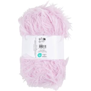 Pelsgarn, pind 6-7, lyserød, 100 g/ 1 ngl.
