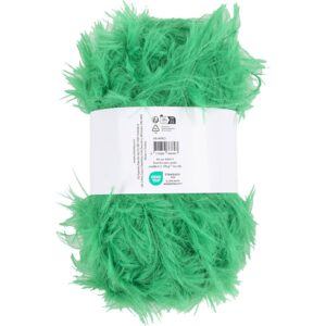 Pelsgarn, pind 6-7, grøn, 100 g/ 1 ngl.