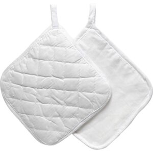 Grydelapper, str. 20x20 cm, 145 g, hvid, 1 par/ 1 pk.