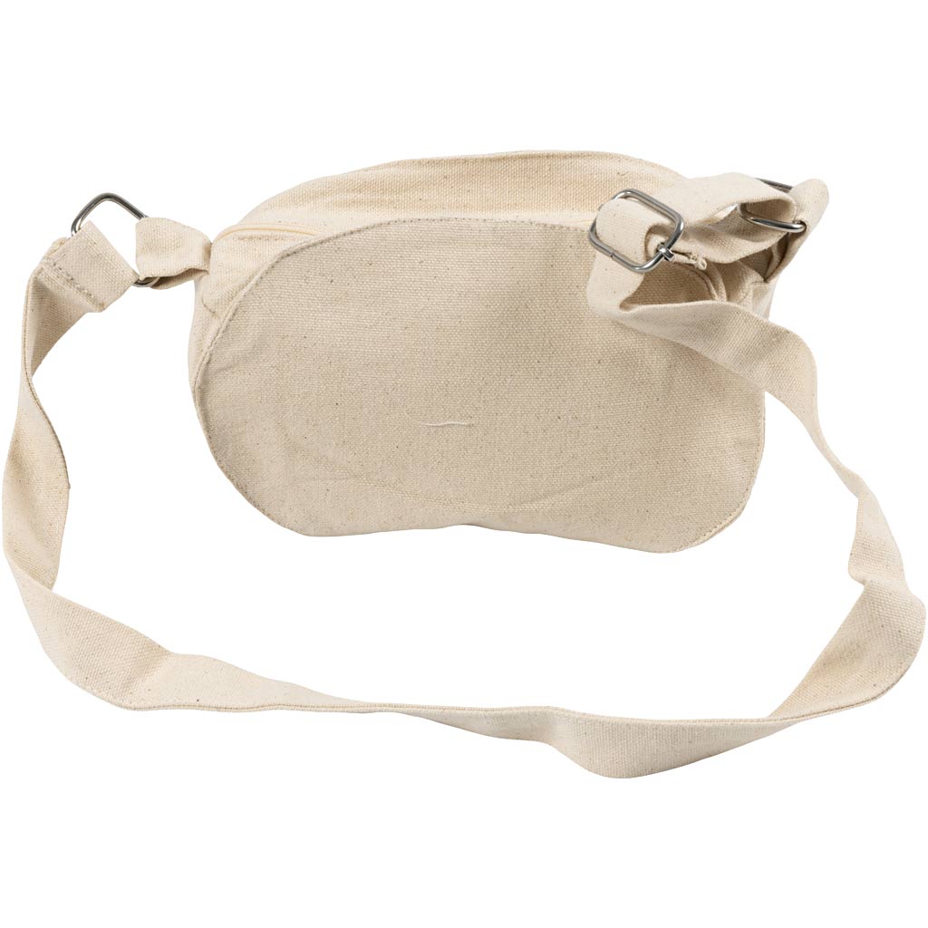 Skuldertaske, H: 13,5 cm, D: 8 cm, B: 18 cm, 300 g, lys natur, 1 stk.
