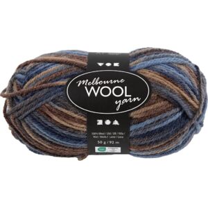 Melbourne Uldgarn, L: 92 m, pind 4-5,5, brun, 50 g/ 1 ngl.