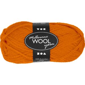Melbourne Uldgarn, L: 92 m, pind 4-5,5, lys orange, 50 g/ 1 ngl.