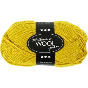 Melbourne Uldgarn, L: 92 m, pind 4-5,5, gul, 50 g/ 1 ngl.