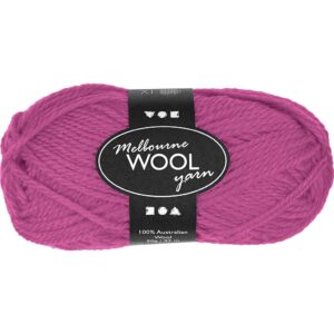 Melbourne Uldgarn, L: 92 m, pind 4-5,5, cerise, 50 g/ 1 ngl.