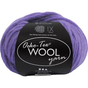 Uldgarn, L: 50 m, pind 6-7, violet, 50 g/ 1 ngl.