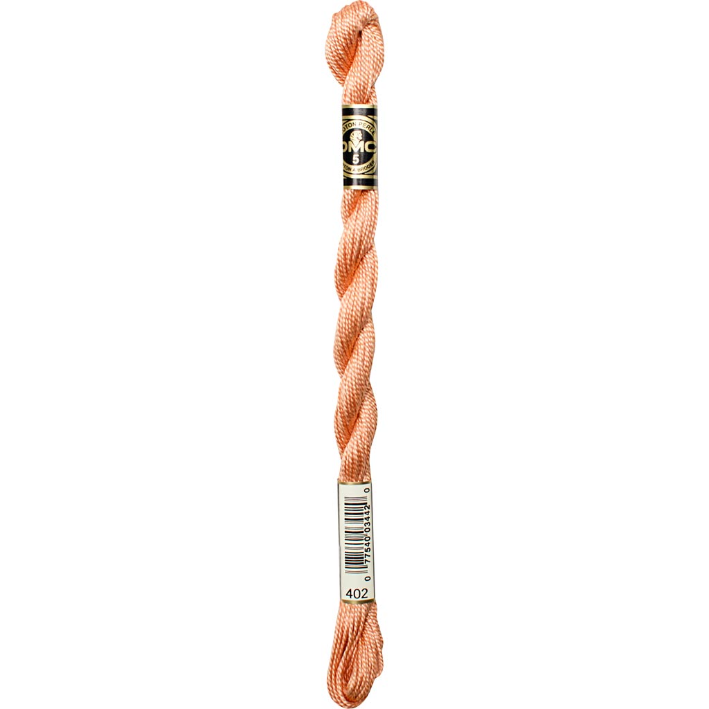 DMC perlegarn, nr. 5, rosa (402), 300 m, 12x25 m/ 1 pk.