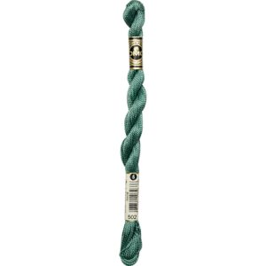 DMC perlegarn, nr. 5, petrol (502), 300 m, 12x25 m/ 1 pk.