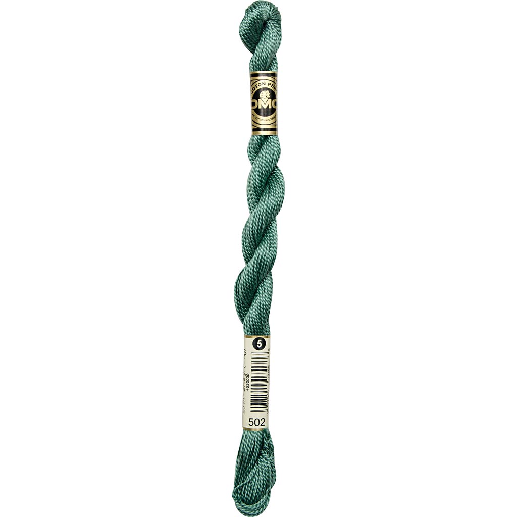 DMC perlegarn, nr. 5, petrol (502), 300 m, 12x25 m/ 1 pk.