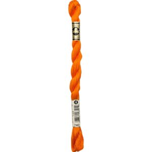 DMC perlegarn, nr. 5, orange (740), 300 m, 12x25 m/ 1 pk.