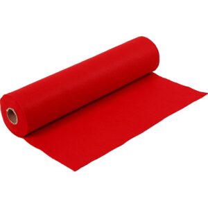 Hobbyfilt, B: 45 cm, tykkelse 1,5-2 mm, 180-200 g, rød, 5 m/ 1 rl.