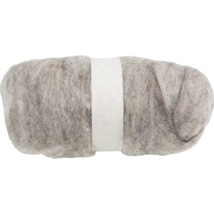 Kartet Uld, natur, lys grå, 100 g/ 1 bdt.