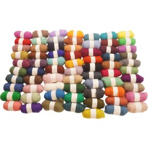 Kartet Uld, ass. farver, 1750 g, 70x25 g/ 1 pk.