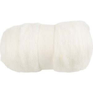 Kartet Uld, hvid, 100 g/ 1 bdt.