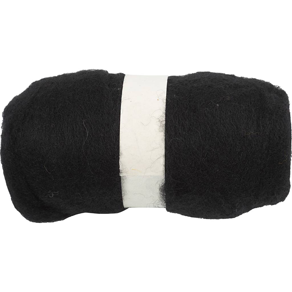 Kartet Uld, sort, 100 g/ 1 bdt.