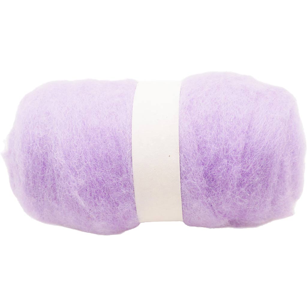 Kartet Uld, lys lilla, 100 g/ 1 bdt.