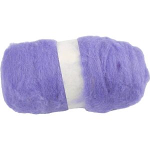 Kartet Uld, støvet lilla, 100 g/ 1 bdt.
