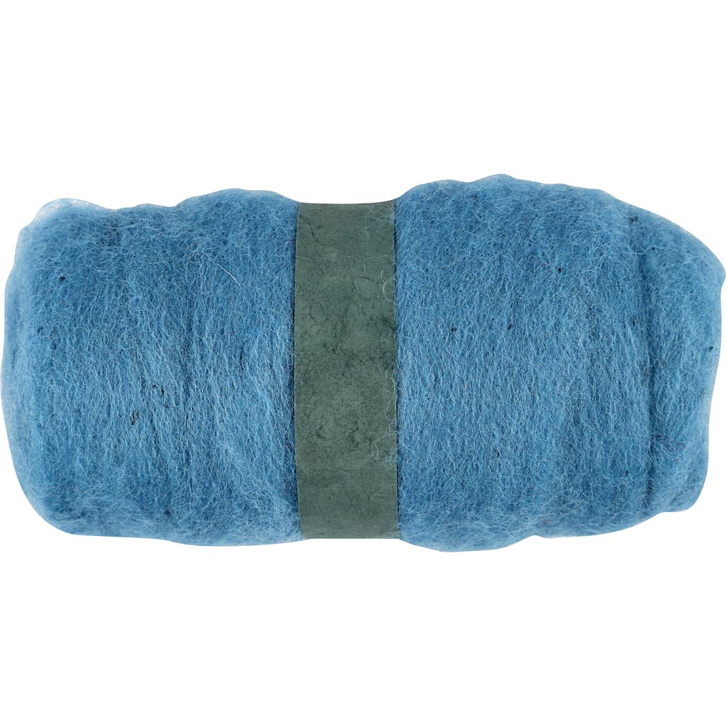 Kartet Uld, påfugleblå, 100 g/ 1 bdt.
