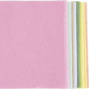 Hobbyfilt, A4, ark 210x297 mm, tykkelse 2 mm, pastelfarver, 10 ark/ 1 pk.