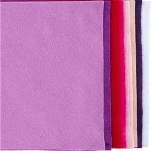 Hobbyfilt, A4, ark 210x297 mm, tykkelse 2 mm, lilla/pink harmoni, 10 ark/ 1 pk.