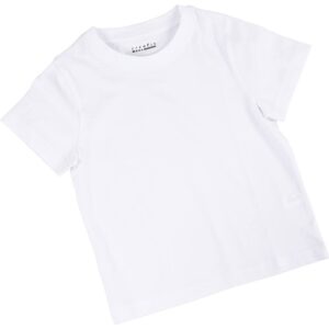T-shirt, B: 30 cm, str. 1-2 år, rund hals, 145 g, hvid, 1 stk.