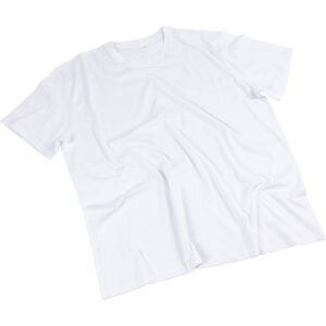 T-shirt, B: 62 cm, str. XXX-large, rund hals, 145 g, hvid, 1 stk.