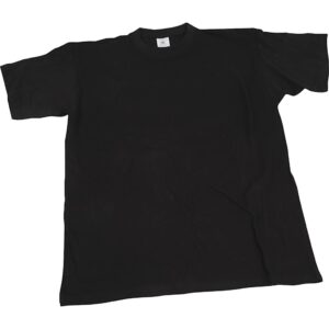 T-shirt, B: 46 cm, str. XS, rund hals, 145 g, sort, 1 stk.
